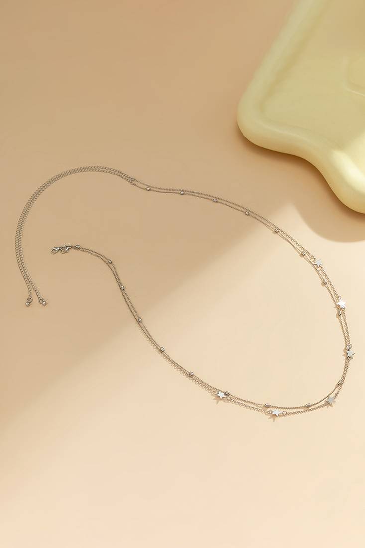 Star style silver plated waist chain kamar bandh adjustable belly chain jewellery gift