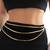 3 layer gold plated belly chain kamarbandh waist chain belt body chain jewellery for women