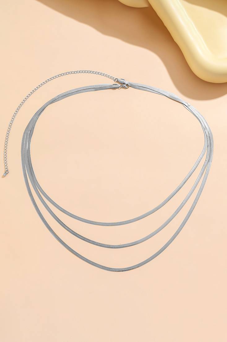 3 layer silver plated belly chain kamarbandh waist chain belt body chain jewellery for women