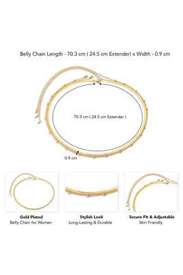 Gold plated body chain adjustable dress belly chain kamarbandh waist chain belt jewellery gift 4