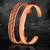 Handmade copper cuff bracelets plain and inlay for men and women| set of 2 with gift box