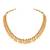 Gold plated faux ruby faux emerald studded filigree design necklace & jhumki earring set