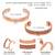 Handmade copper cuff bracelets plain and inlay for men and women| set of 2 with gift box