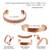 Copper cuff bracelets tibetan style hand forged with solid and high gauge kada set of 2