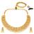 Gold plated lariya studded necklace & dangle earring set ethnic jewellery for women