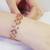 Rose gold plated fancy bracelet cum ring fashion jewellery for women & girls