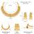 Gold plated lariya studded necklace & dangle earring set ethnic jewellery for women