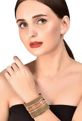 Copper cuff bracelets tibetan style hand forged with solid and high gauge kada set of 3 2