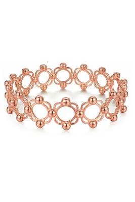 Rose gold plated fancy bracelet cum ring fashion jewellery for women & girls 5