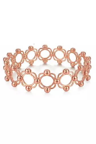 Rose gold plated fancy bracelet cum ring fashion jewellery for women & girls
