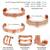 Copper cuff bracelets tibetan style hand forged with solid and high gauge kada set of 3