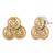 Gold plated faux ruby faux emerald studded goddess laxmi design stud earring necklace set