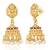 Gold plated faux kundan & beads studded necklace & jhumki earrings set ethnic jewellery
