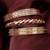 Copper cuff bracelets tibetan style hand forged with solid and high gauge kada set of 3
