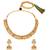 Gold plated goddness laxmi coin design necklace & jhumki earrings ethnic jewellery set