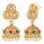 Gold plated goddness laxmi coin design necklace & jhumki earrings ethnic jewellery set