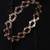 Rose gold plated cubic zirconia studded fancy bracelet cum ring jewellery for women & girls