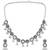 Ethnic oxidised necklace earrings set for women & girls | silver plated | crystals studded