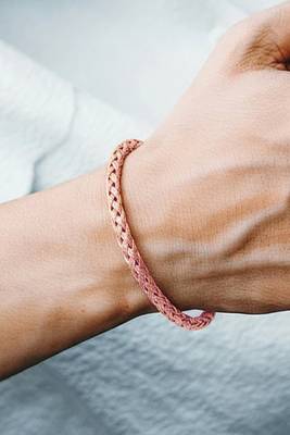 Rose gold plated contemporary kada bracelet fancy jewellery for men & boys 2