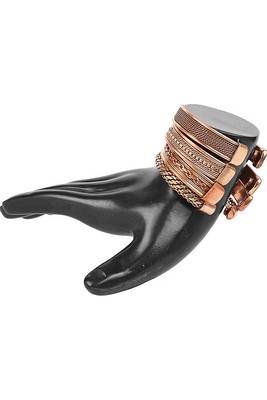 Copper cuff bracelets tibetan style hand forged with solid and high gauge kada set of 4 2
