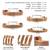 Copper cuff bracelets tibetan style hand forged with solid and high gauge kada set of 4