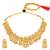 Gold plated lakshmi mofit necklace earrings set ethnic temple jewellery for women