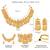 Gold plated lakshmi mofit necklace earrings set ethnic temple jewellery for women
