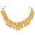 Gold plated lakshmi mofit necklace earrings set ethnic temple jewellery for women