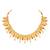 Gold plated faux ruby faux emerald & lariya studded necklace earrings set jewellery for women