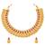 Gold plated faux ruby faux emerald studded necklace earrings set ethnic jewellery for women