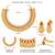 Gold plated faux ruby faux emerald studded necklace earrings set ethnic jewellery for women