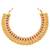 Gold plated faux ruby faux emerald studded necklace earrings set ethnic jewellery for women