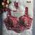 Red partywear antique cording work corset style blouse for women
