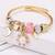 Synthetic stone studded gold plated bracelet fashion adjustable jewellery for girls & women