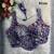 Blue partywear antique cording work corset style blouse for women