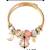 Synthetic stone studded gold plated bracelet fashion adjustable jewellery for girls & women