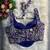 Blue partywear antique cording work corset style blouse for women