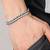 Silver plated stainless steel openable stylish link chain bracelet jewellery for men & boys