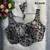 Black partywear antique cording work corset style blouse for women
