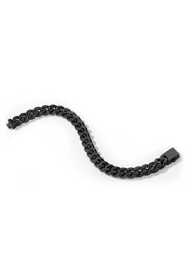 Stainless steel metal black bracelet stylish openable fancy design jewellery gift for men boys 5