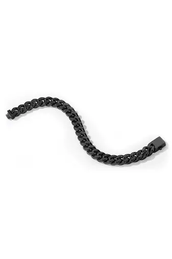 Stainless steel metal black bracelet stylish openable fancy design jewellery gift for men boys
