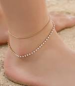 Gold plated cubic zirconia studded anklet stylish payal jewellery for girls & women (px8al01g)