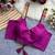 Purple navratri special spaghetti style real mirror work blouse