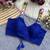 Blue navratri special spaghetti style real mirror work blouse