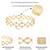Gold plated cubic zirconia studded fancy charm bracelet cum ring jewellery for women & girls