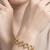Gold plated crystals studded fancy bracelet cum ring fancy jewellery for women
