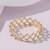Gold plated crystals studded fancy bracelet cum ring fancy jewellery for women