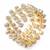 Gold plated crystals studded fancy bracelet cum ring fancy jewellery for women