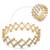 Gold plated crystals studded fancy bracelet cum ring fancy jewellery for women