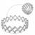 Silver plated crystals studded fancy bracelet cum ring jewellery for women
